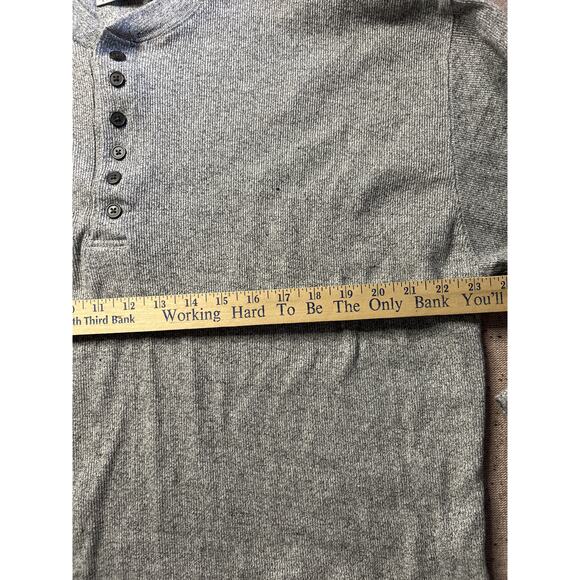 Bugle Boy Henley Men’s XL Gray Vintage Grunge Indi Granola Y2K - Picture 3 of 5